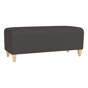 Lesro Ravenna Lounge Reception Loveseat Bench in Gray