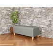 Lesro Ravenna Lounge Reception Loveseat Bench in Gray