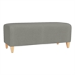 Lesro Ravenna Lounge Reception Loveseat Bench in Gray