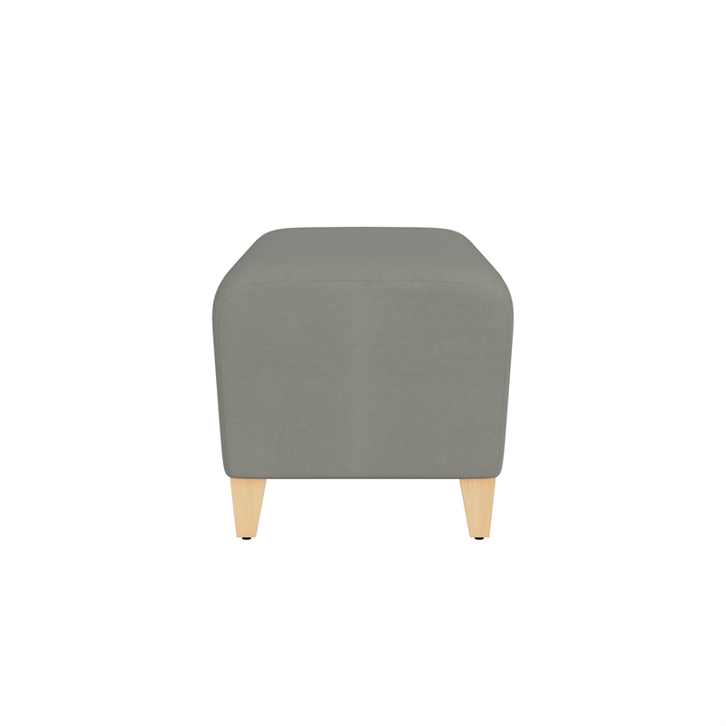 Lesro Ravenna Lounge Reception Loveseat Bench in Gray
