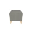 Lesro Ravenna Lounge Reception Loveseat Bench in Gray