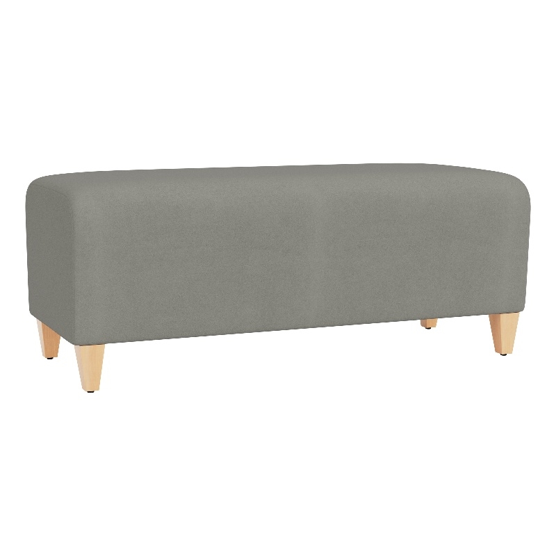Lesro Ravenna Lounge Reception Loveseat Bench in Gray
