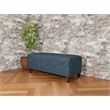 Lesro Ravenna Lounge Reception Loveseat Bench in Blue