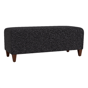 Lesro Ravenna Lounge Reception Loveseat Bench in Black