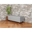 Lesro Ravenna Lounge Reception Loveseat Bench in Gray