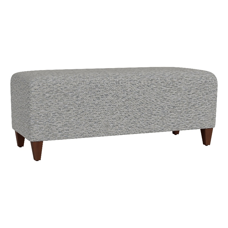Lesro Ravenna Lounge Reception Loveseat Bench in Gray