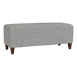 Lesro Ravenna Lounge Reception Loveseat Bench in Gray