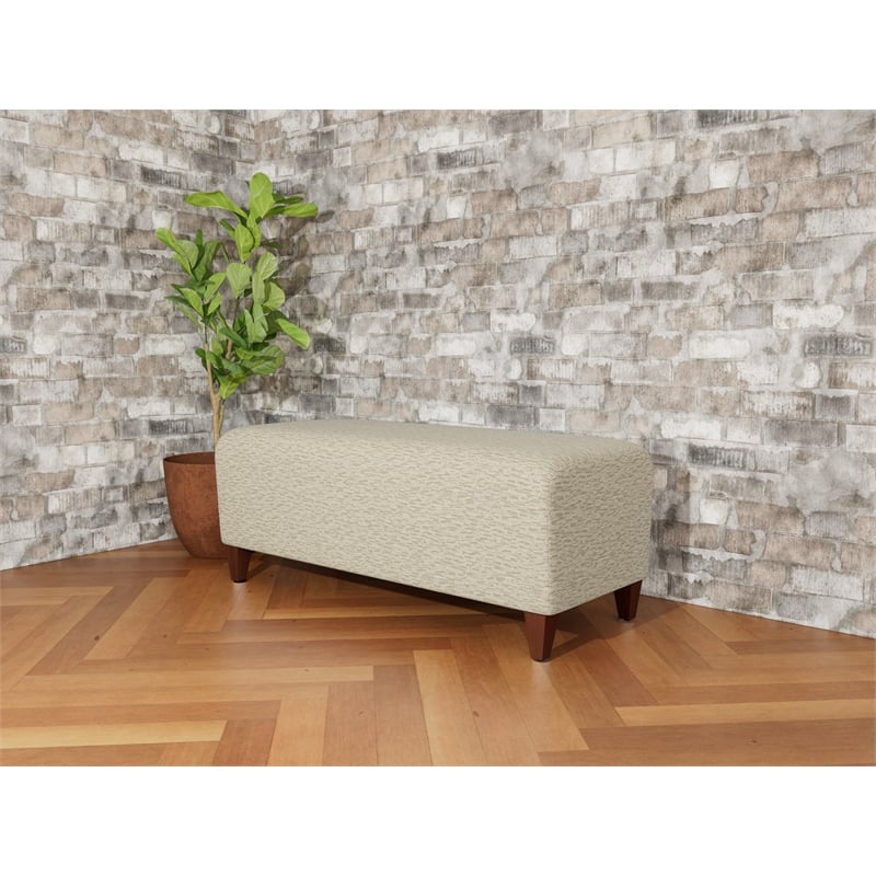 Lesro Ravenna Lounge Reception Loveseat Bench in Beige