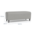 Lesro Ravenna Lounge Reception Loveseat Bench in Beige
