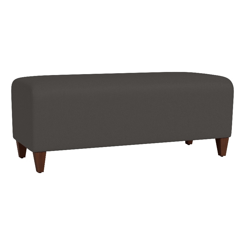 Lesro Ravenna Lounge Reception Loveseat Bench in Gray