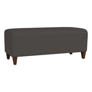 Lesro Ravenna Lounge Reception Loveseat Bench in Gray