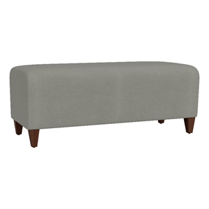 Lesro Ravenna Lounge Reception Loveseat Bench in Gray
