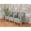 Lesro Ravenna Lounge Reception 3 Seat Tandem Seating in Gray