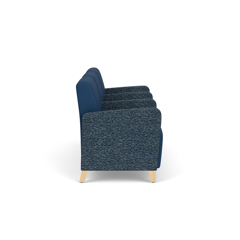 Lesro Ravenna Lounge Reception 3 Seat Tandem Seating in Blue