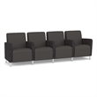 Lesro Ravenna Lounge Reception 4 Seat Tandem Seating in Gray