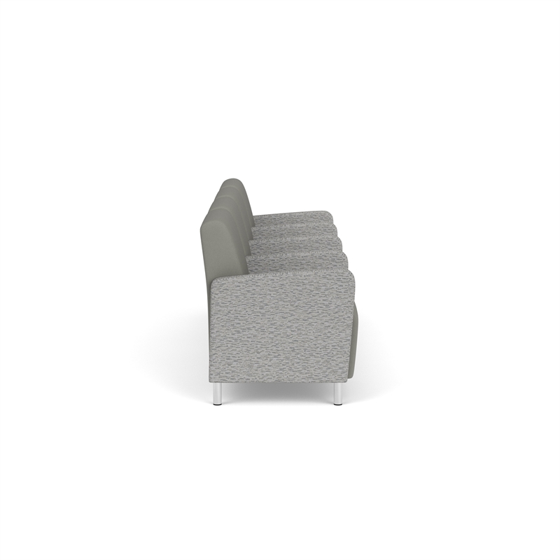 Lesro Ravenna Lounge Reception 4 Seat Tandem Seating in Gray