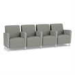 Lesro Ravenna Lounge Reception 4 Seat Tandem Seating in Gray