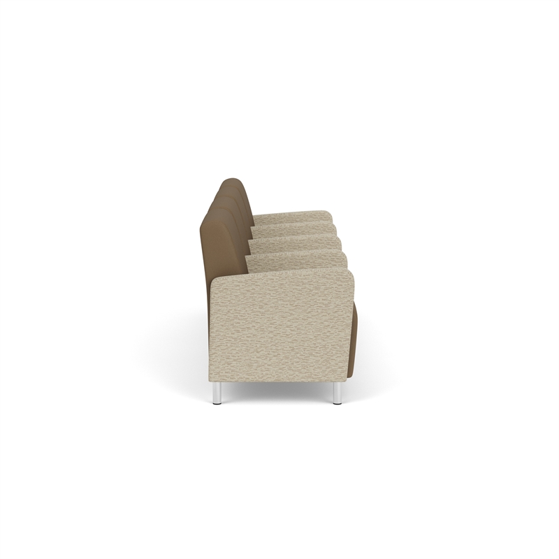 Lesro Ravenna Lounge Reception 4 Seat Tandem Seating in Brown