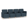 Lesro Ravenna Lounge Reception 4 Seat Tandem Seating in Blue