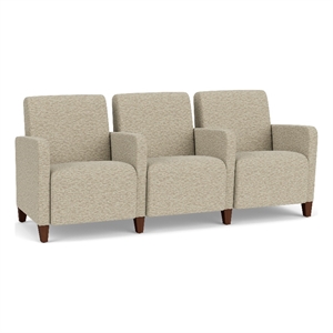 Lesro Ravenna Lounge Reception 3 Seat Tandem Seating in Beige