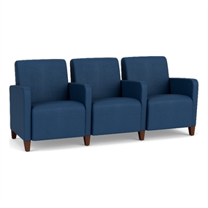 Lesro Ravenna Lounge Reception 3 Seat Tandem Seating in Blue
