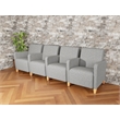 Lesro Ravenna Lounge Reception 4 Seat Tandem Seating in Gray