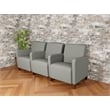 Lesro Ravenna Lounge Reception 3 Seat Tandem Seating in Gray