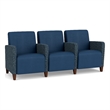 Lesro Ravenna Lounge Reception 3 Seat Tandem Seating in Blue