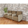 Lesro Ravenna Lounge Reception 3 Seat Tandem Seating in Brown