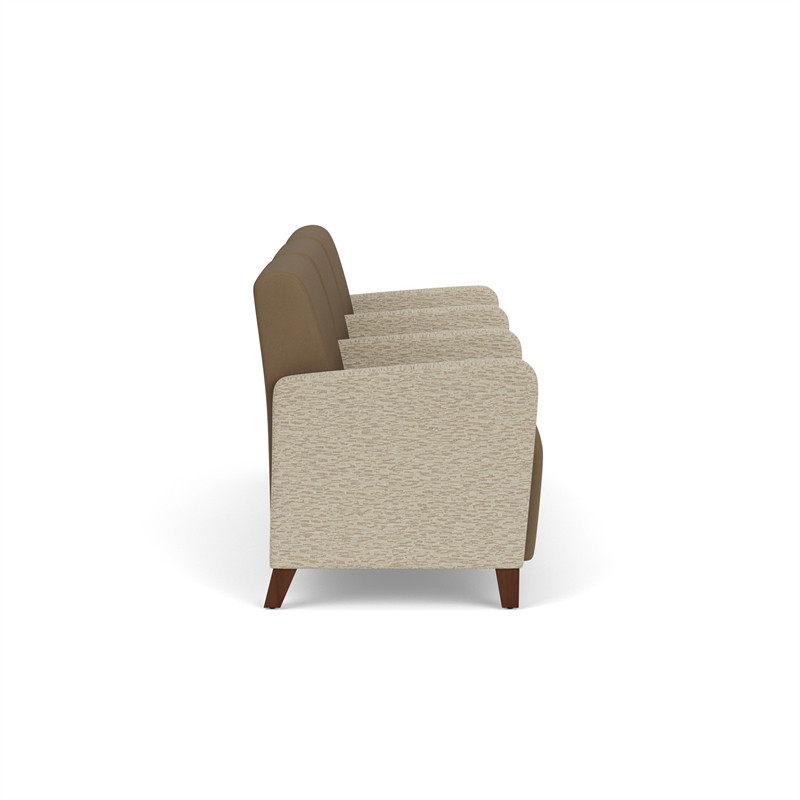Lesro Ravenna Lounge Reception 3 Seat Tandem Seating in Brown