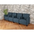 Lesro Ravenna Lounge Reception 4 Seat Tandem Seating in Blue
