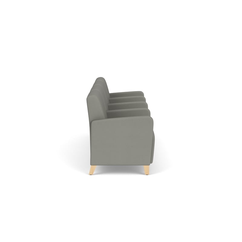 Lesro Ravenna Lounge Reception 4 Seat Tandem Seating in Gray