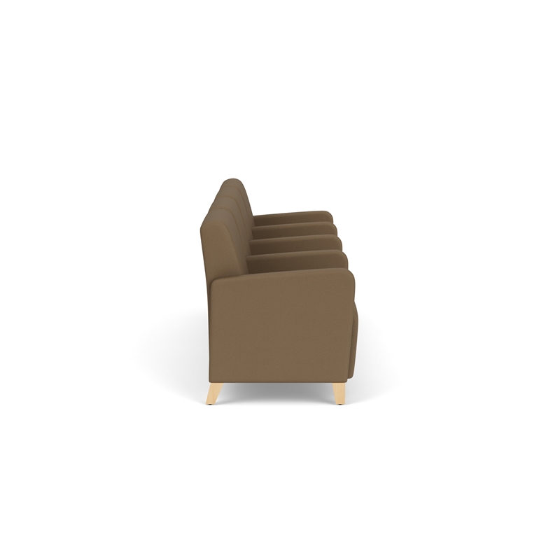 Lesro Ravenna Lounge Reception 4 Seat Tandem Seating in Brown