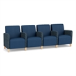 Lesro Ravenna Lounge Reception 4 Seat Tandem Seating in Blue