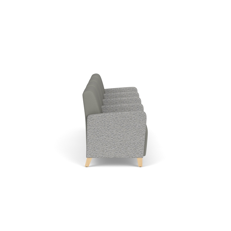 Lesro Ravenna Lounge Reception 4 Seat Tandem Seating in Gray
