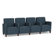 Lesro Ravenna Lounge Reception 4 Seat Tandem Seating in Blue