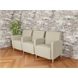 Lesro Ravenna Lounge Reception 3 Seat Tandem Seating in Beige