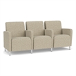 Lesro Ravenna Lounge Reception 3 Seat Tandem Seating in Beige