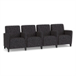Lesro Ravenna Lounge Reception 4 Seat Tandem Seating in Black