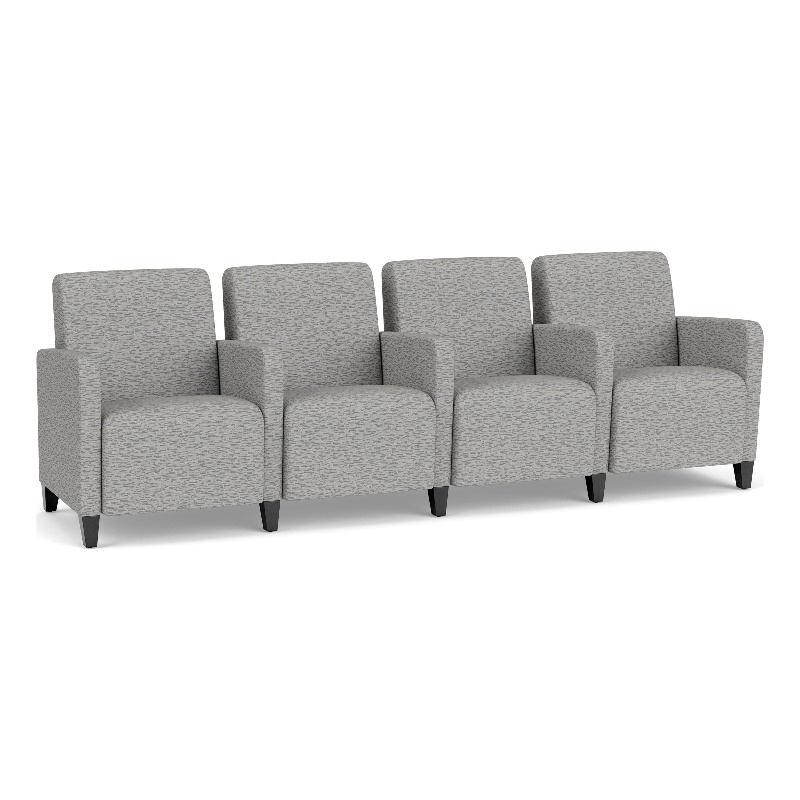 Lesro Ravenna Lounge Reception 4 Seat Tandem Seating in Gray