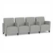 Lesro Ravenna Lounge Reception 4 Seat Tandem Seating in Gray