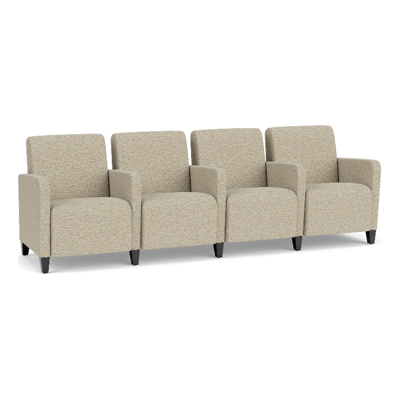 Lesro Ravenna Lounge Reception 4 Seat Tandem Seating in Beige