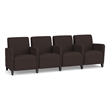 Lesro Ravenna Lounge Reception 4 Seat Tandem Seating in Brown