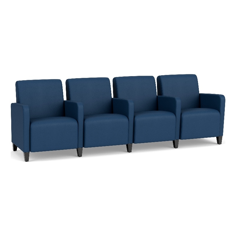 Lesro Ravenna Lounge Reception 4 Seat Tandem Seating in Blue