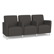 Lesro Ravenna Lounge Reception 3 Seat Tandem Seating in Gray