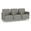 Lesro Ravenna Lounge Reception 3 Seat Tandem Seating in Gray