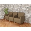 Lesro Ravenna Lounge Reception 3 Seat Tandem Seating in Brown