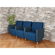 Lesro Ravenna Lounge Reception 3 Seat Tandem Seating in Blue