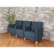 Lesro Ravenna Lounge Reception 3 Seat Tandem Seating in Blue