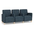 Lesro Ravenna Lounge Reception 3 Seat Tandem Seating in Blue